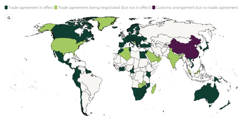 The UK's trade agreements - interactive maps (updated 2023) - Lexology