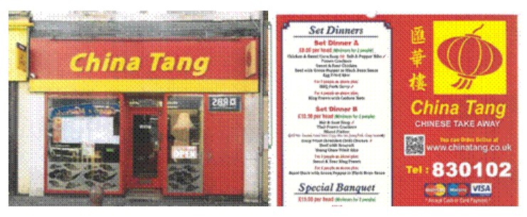 Court Finds Family run China Tang Takeaway in Cumbria Infringed