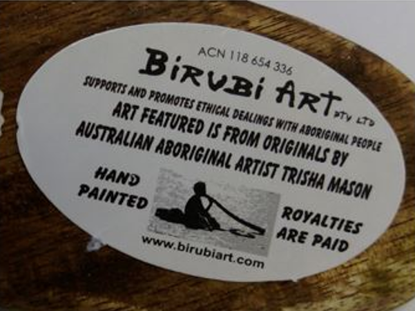 RaanPahMuang Brand Thai Made Australian Aboriginal Art Decorative Boomerang 